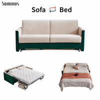 Canapé-lit convertible moderne en tissu pliable et extensible avec structure métallique pour salon, mobilier multifonctionnel pour la maison