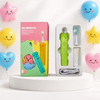 Brosse à dents électrique intelligente pour enfants, étanche, 2 têtes de rechange, brosse à dents sonique automatique, brosse à dents de dessin animé pour enfants