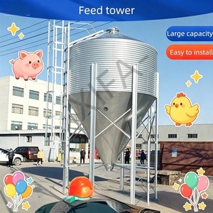 Mini Feed Silo for Pig Farm Outdoor 2-Layer Galvanized Storage <strong>Bin</strong> for Piggery Farm Silo - Product Image 3