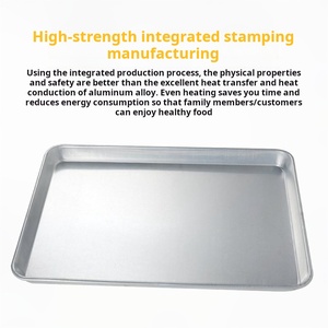 صينية خبز تجارية للمخابز مقاس 40x60 سم من الألومنيوم، صاج معدني لخبز الخبز والكيك والبسكويت - Product Image 4