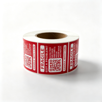 Étiquettes autocollantes personnalisées étanches pour marchandises fragiles avec code QR – Avertissement logistique et manutention – Adhésives pour cartons et cosmétiques