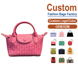 Genuine Leather Handwoven Mini Dumpling Crossbody Bag, OEM/ODM Custom Factory, Women's Cute Woven <b>Purse</b> - Product Image 1