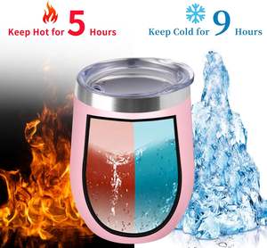 Tasses à café à vin en acier inoxydable à double paroi de 12 oz - Product Image 2