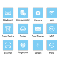 Sistema POS de Pantalla Táctil Dual de 15.6 Pulgadas con Diseño Personalizado, Juego Completo con Impresora de Recibos para Caja Registradora