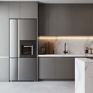 Gabinetes de Cocina Modernos de Lujo en Madera Maciza de Roble, Estructura Modular de MDF, Juego de Armarios Personalizados para Uso en Hoteles OE HOME - Product Image 2