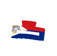 Pinces à cheveux avec drapeau de Trinité-et-Tobago pour femmes et filles, pinces rectangulaires antidérapantes, accessoires pour cheveux pour célébrations patriotiques