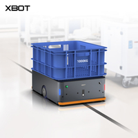 Chariot robot AGV XBOT 1 tonne, navigation magnétique, batterie au lithium fer phosphate 51,2 V 24 Ah, évitement d'obstacles par laser