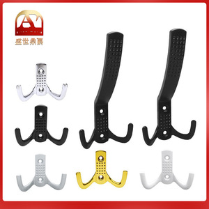 Aluminum Alloy European Style Black Double Wall-Mounted <b>Coat</b> <b>Hook</b> 10-14lb Capacity Easy Installation for Wardrobe Bathroom Shoe - Product Image 5