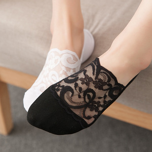 Calzini Invisibili Estivi in Pizzo per Donna, Vendita all'Ingrosso, <span class=keywords><strong>Calze</strong></span> a Maglia Senza Cuciture <span class=keywords><strong>con</strong></span> Funzione Antibatterica - Product Image 1