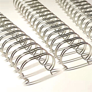 Mạ điện nhôm đôi Vòng 3 1 <span class=keywords><strong>2</strong></span>:1 Pitch cuốn sách ràng buộc pre-cut bạc màu đôi Vòng Kim Loại dây-o A4 A5 Kích thước - Product Image 3