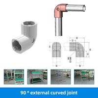 Apparence du connecteur 90 tube maigre joint de tube en aluminium profil d'accessoire d'angle en aluminium