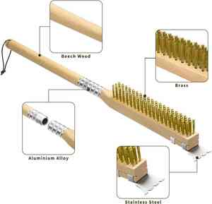 Outils de <span class=keywords><strong>brosse</strong></span> de <span class=keywords><strong>four</strong></span> <span class=keywords><strong>à</strong></span> pizza poils <span class=keywords><strong>en</strong></span> <span class=keywords><strong>laiton</strong></span> BBQ pierre <span class=keywords><strong>à</strong></span> pizza <span class=keywords><strong>brosse</strong></span> grattoir gril <span class=keywords><strong>four</strong></span> <span class=keywords><strong>brosse</strong></span> de nettoyage - Product Image 5