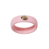 Bague en silicone personnalisée de 5,7 mm avec diamant de laboratoire de 0,5 CT/1 CT |   Bague de mariage haut de gamme |   Couleurs personnalisées OEM ODM Usine