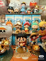 Popmart Labubu une pièce les monstres figurines d'action personnalisé mignon dessin animé bande dessinée à la mode jouets aveugles mystère boîtes décoration de la maison