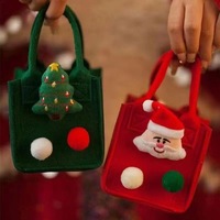 Nouveau style, sac cadeau élégant en feutre multifonctionnel et écologique pour décorations de Noël et décorations festives