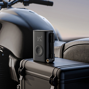 เครื่องสูบลมไฟฟ้าพกพาขนาดกะทัดรัด Xiaomi Mijia พร้อมหน้าจอ LCD แสดงแรงดันแบบดิจิตอล กระบอกสูบหล่อลื่นด้วยน้ำมัน ไฟฉุกเฉิน สำหรับยางรถยนต์ - Product Image 1