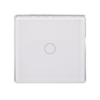 Interrupteur intelligent moderne avec cadre en aluminium et panneau tactile en verre, compatible Wi-Fi, normes UE/Royaume-Uni, OEM/ODM, compatible Alexa et Google Home