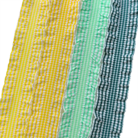 Ruban à volants élastique à carreaux colorés de 2,5 cm pour ourlet de jupe et poignets