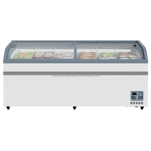 Customizable Supermarket Horizontal Island Display Freezer Commercial Large Capacity Refrigerated Cabinet - Product Image 1