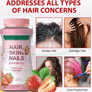 Витамины для волос, кожи и ногтей Ausreson с биотином и коллагеном, жевательные конфеты для поддержки здоровья волос, кожи и ногтей - Product Image 2