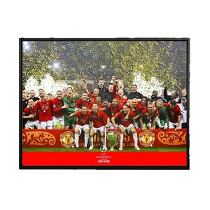 Peinture décorative personnalisable encadrée en porcelaine de cristal, <span class=keywords><strong>photo</strong></span> de groupe de match de football - Style minimaliste moderne PSG Champions - Product Image 5