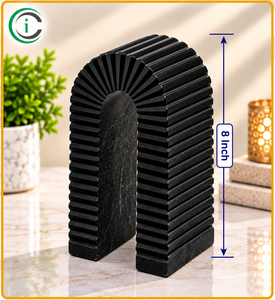 Pieza Decorativa Moderna de Mármol CCI en Forma de U, 8 Pulgadas, Mármol Negro con Acabado Elegante, Adorno Artístico para Mesa, Decoración del Hogar - Product Image 2