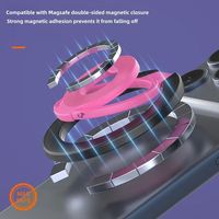 Support de téléphone magnétique pliable JILIAN, support de bureau rotatif en alliage d'aluminium coloré, béquille mobile double face
