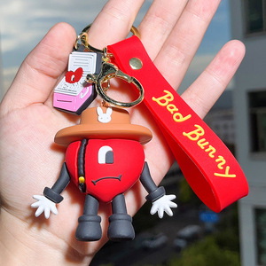 Llavero <span class=keywords><strong>de</strong></span> anime <span class=keywords><strong>de</strong></span> <span class=keywords><strong>Bad</strong></span> <span class=keywords><strong>Bunny</strong></span>, el más vendido, <span class=keywords><strong>de</strong></span> goma suave, colgante para mochila, lindo, exquisito, personalizado, pequeña decoración, venta al por mayor - Product Image 4