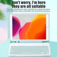 Funda con soporte para teclado y panel táctil inalámbrico para iPad 10,2 7th 8th Air 3 10,5, Incluye interfaz USB de ratón, nuevo producto