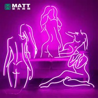 Letrero LED de Neón con Diseño de Línea Corporal Femenina, Luz Estética |   Lámpara de Neón para Salón de Belleza, Decoración de Pared para Habitación de Chicas |   Regalo Personalizado con Alimentación USB
