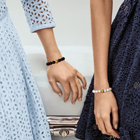 Lgbtq Pride Bracelet perlé Cornaline Blanc Turquoise Pierre naturelle Coeur Sheaped Bracelet fermoir magnétique
