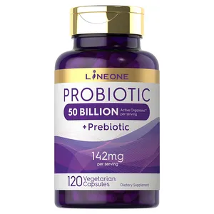 개인 라벨 Probiotics Prebiotics 플러스 보충제 제조업체 소화 개선 면역 시스템 효소 캡슐 보충