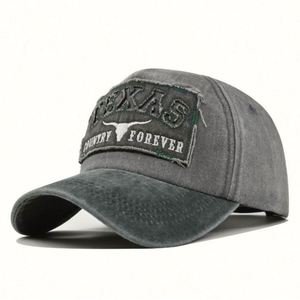 Factory Supply Customized American Texas Sporty Baseball Caps 100% Cotton Canvas Vintage Washed Distressed <b>Patch</b> 3D Embroidery - Product Image 4