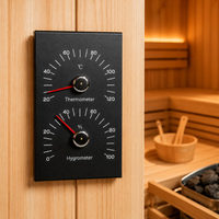 Kedatangan Stok Baru Termometer-Higrometer Sauna Logam, Bahan Aluminium, untuk Pemantauan Suhu dan Kelembapan Sauna