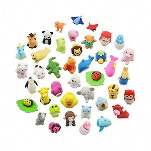 Gomme à effacer promotionnelle en caoutchouc TPR 3D de haute qualité, motifs animaux de dessin animé et fruits, personnalisable avec logo OEM, pour l'école - Product Image 2