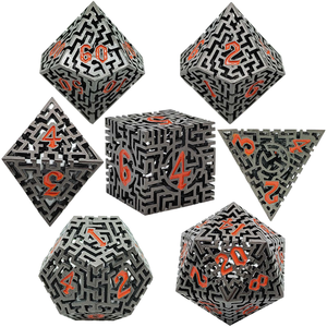 Feeron FMG-1 – Ensemble de 7 dés polyédriques en cuivre pour jeux de société Dungeons and Dragons – Cadeau durable - Product Image 5