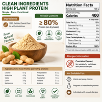 Poudre de protéines d'arachide pour beurre de cacahuète en poudre, barres nutritionnelles de boulangerie, qualité alimentaire, sans OGM, vente en gros en vrac