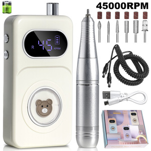 Machine à ongles sans fil 45000 tr/min, professionnelle, rechargeable, portable, lime électrique, polissage de gel, manucure, outil de nail art pour salon - Product Image 1
