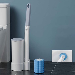 Sistema di Pulizia per <span class=keywords><strong>WC</strong></span> DS5438, Spazzola per Pulizia Bagno con Supporto, <span class=keywords><strong>Set</strong></span> Spazzola per <span class=keywords><strong>WC</strong></span> Usa e Getta con 6 Ricariche - Product Image 1