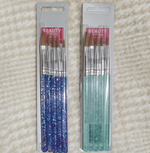 Ensemble de 5 pinceaux à ongles en nylon acrylique, poils doux, stylo de peinture pour manucure acrylique - Product Image 6