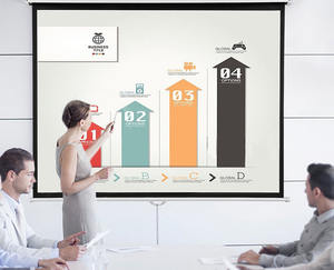 Écran <span class=keywords><strong>de</strong></span> <span class=keywords><strong>Projection</strong></span> mural manuel <span class=keywords><strong>de</strong></span> haute qualité pour films à la maison 100 pouces 16:9/4:3 écran <span class=keywords><strong>de</strong></span> <span class=keywords><strong>Projection</strong></span> blanc mat mural et plafond - Product Image 5