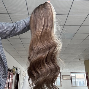 Peluca de Encaje HD de Lujo Premier con Agarre de Silicona, Cabello Humano Europeo con Cutícula Alineada, Color Balayage <span class=keywords><strong>Mila</strong></span>, Pelucas con Parte Superior de Encaje HD - Product Image 3