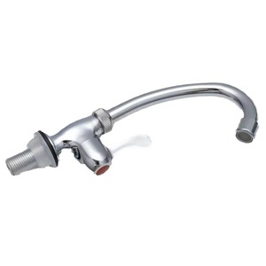 Kitchen Faucet Single Handle Ceramic Core Deck Mounted Modern Style Easy Installation Single Cold Water - Product Image 5