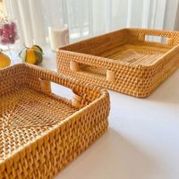 Panier en osier noir pour le rangement, boîte cadeau tissée de style campagnard, panier mural en rotin, pique-nique pour 6 personnes, vintage, vêtements