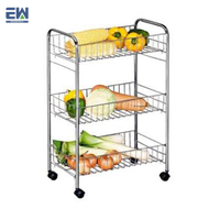Étagère de rangement domestique à plusieurs étages Petit chariot Panier à légumes Étagère de rangement pour la cuisine