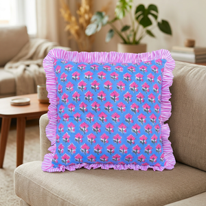 Hand <b>Block</b> Print 100% Cotton Modern Indian Cushion Covers with Stitching Zipper Closure Home Decor Wholesale - Product Image 2
