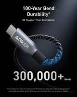 Câble USB C vers USB C Anker Prime 240W, cordon de charge rapide en nylon tressé recyclé avec durabilité accrue pour iPhone 16 Series