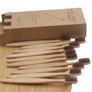 Mejor precio al por mayor cepillo de dientes de bambú de cerdas suaves bambú degradable al por mayor cepillo de dientes para adultos
