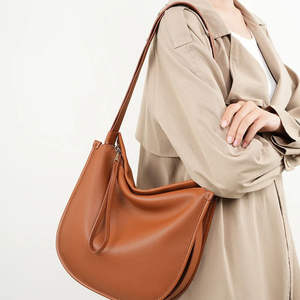 Bolso de Mano de Cuero Suave, Simple y Cómodo, 2026, Bolso de Hombro de Gran Capacidad para Mujer, de Piel Vacuna - Product Image 1