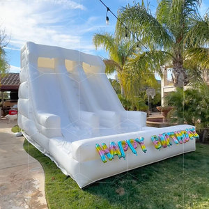 Castello Gonfiabile Commerciale da Esterno Bianco con Piscina di Palline e Scivolo, Scivolo d'Acqua Gonfiabile - Product Image 6